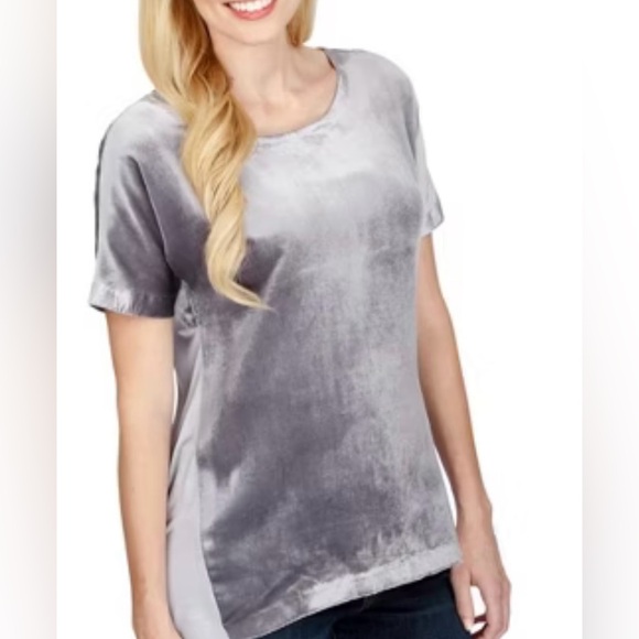 Lucky Brand Tops - Lucky Brand Gray Velvet Tee